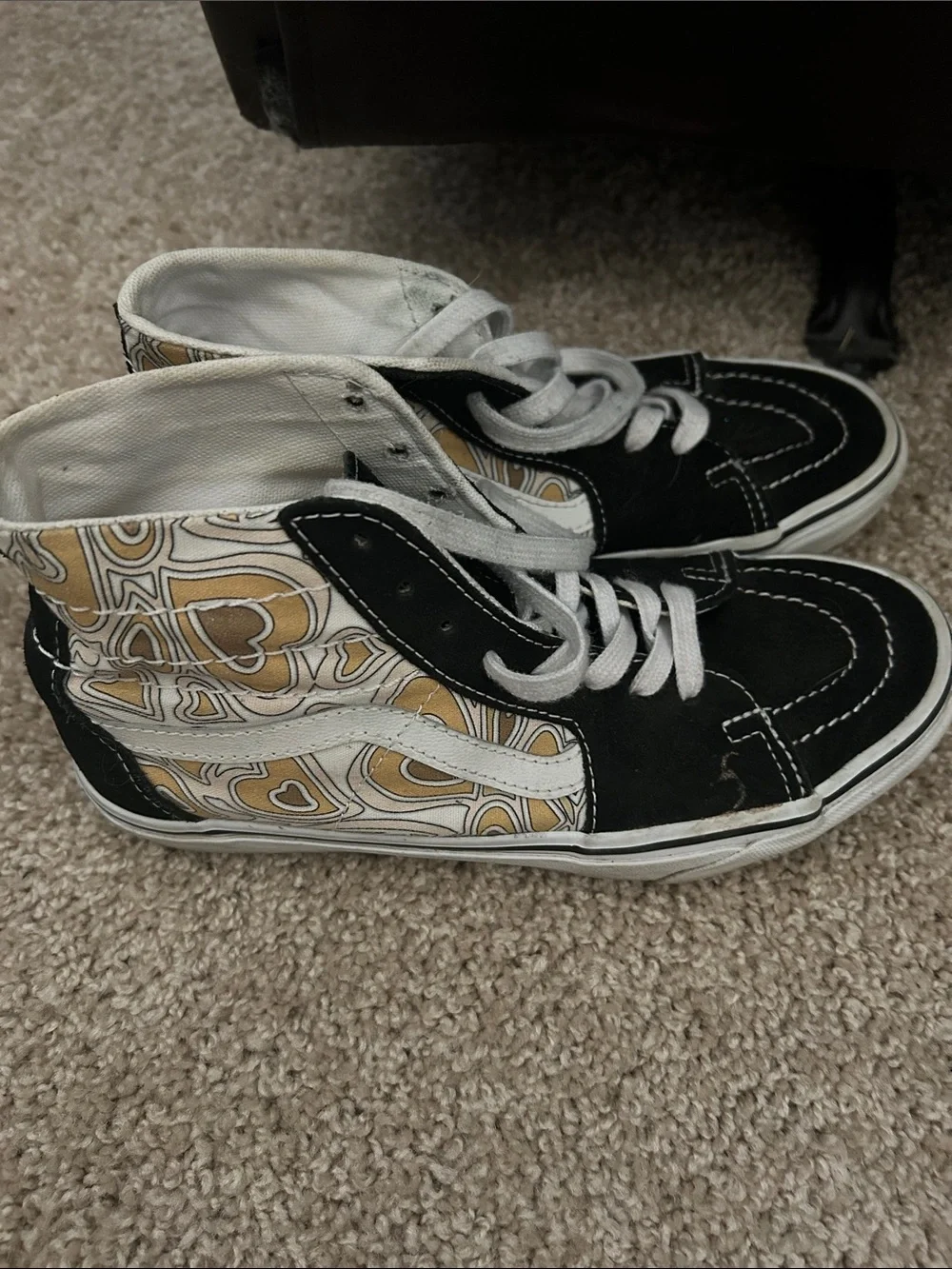 Vans Black High-Top Sneakers with Yellow Accent